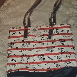 Disney Mickey Mouse Tote Bag - Red, White, and Black